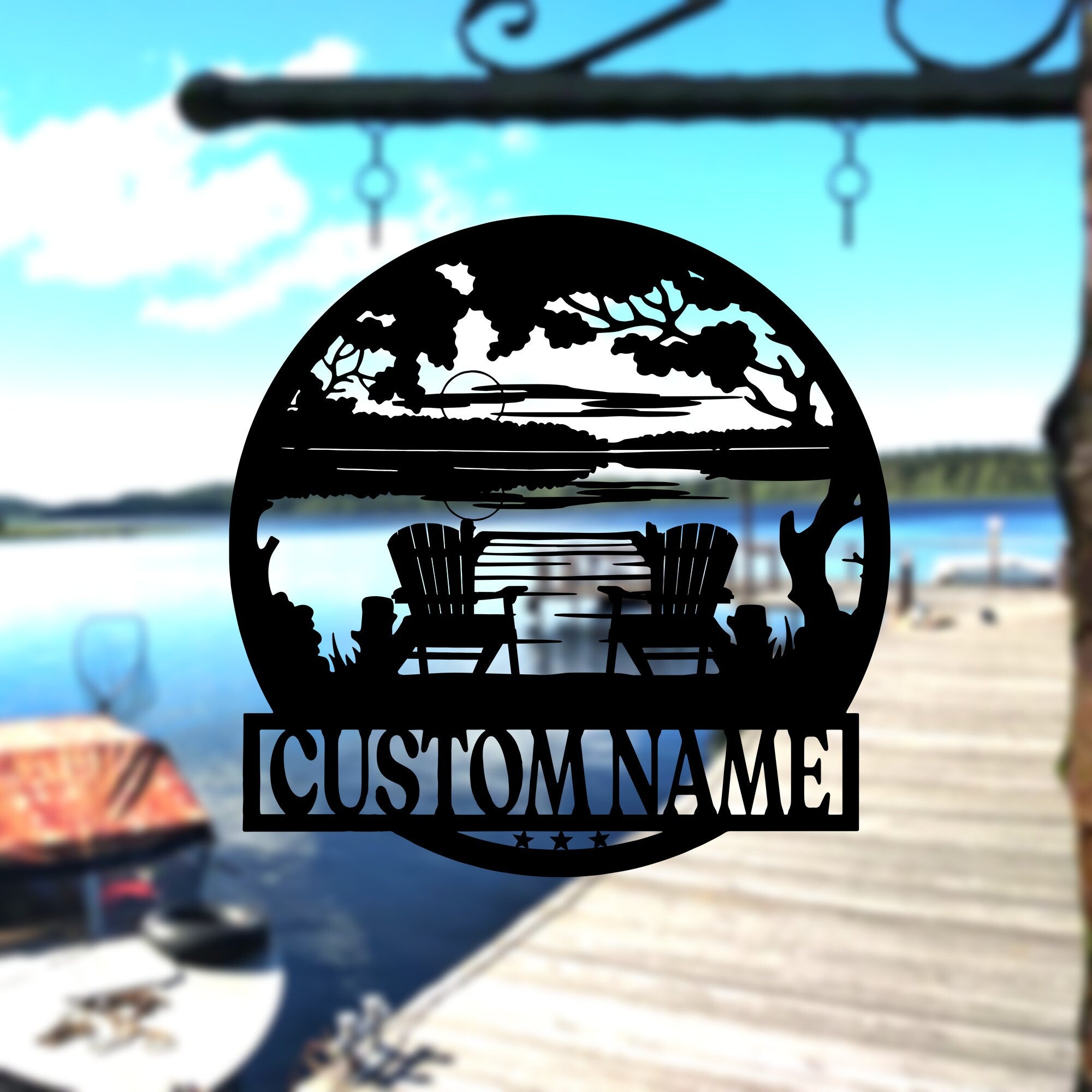 Personalized Lake House Metal Sign - Forest Lake Sign - Lake House Decor - Custom Lake House Name Sign | GearViral