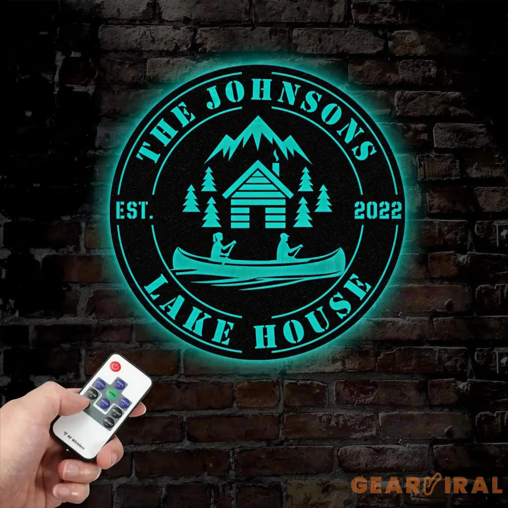 Personalized Lake House Metal Sign Forest Lake Sign Family Name Lake House Sign Camping Metal Sign Lake House Decor