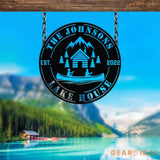 Personalized Lake House Metal Sign Forest Lake Sign Family Name Lake House Sign Camping Metal Sign Lake House Decor
