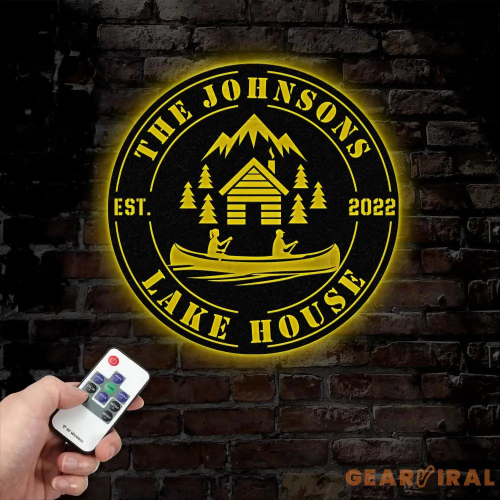 Personalized Lake House Metal Sign Forest Lake Sign Family Name Lake House Sign Camping Metal Sign Lake House Decor