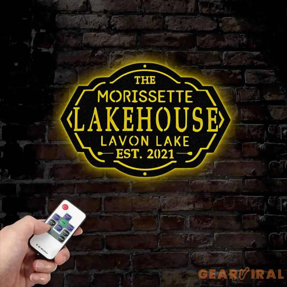 Personalized Lake House Sign Custom Lake House Metal Lake House Sign Lake Name Family Name Sign for Lake House