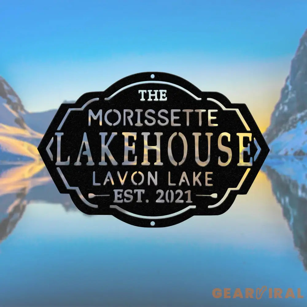 Personalized Lake House Sign Custom Lake House Metal Lake House Sign Lake Name Family Name Sign for Lake House