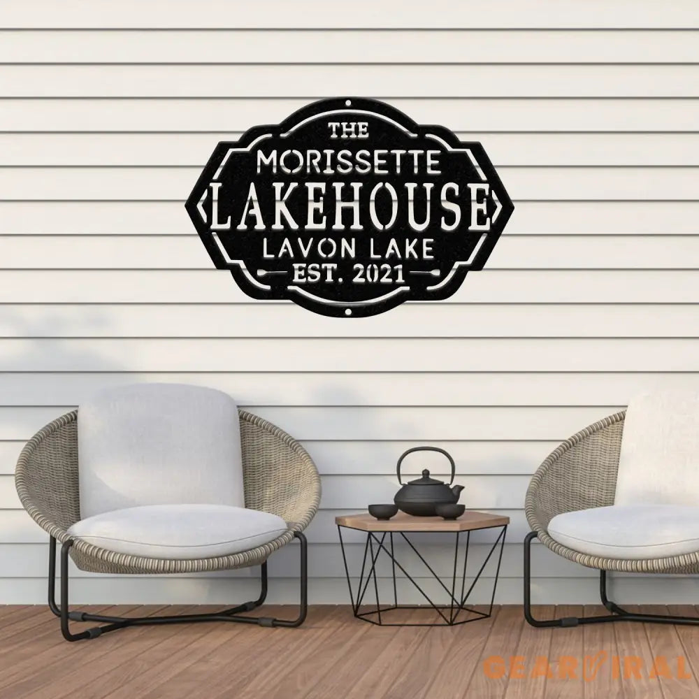 Personalized Lake House Sign Custom Lake House Metal Lake House Sign Lake Name Family Name Sign for Lake House