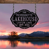 Personalized Lake House Sign Custom Lake House Metal Lake House Sign Lake Name Family Name Sign for Lake House