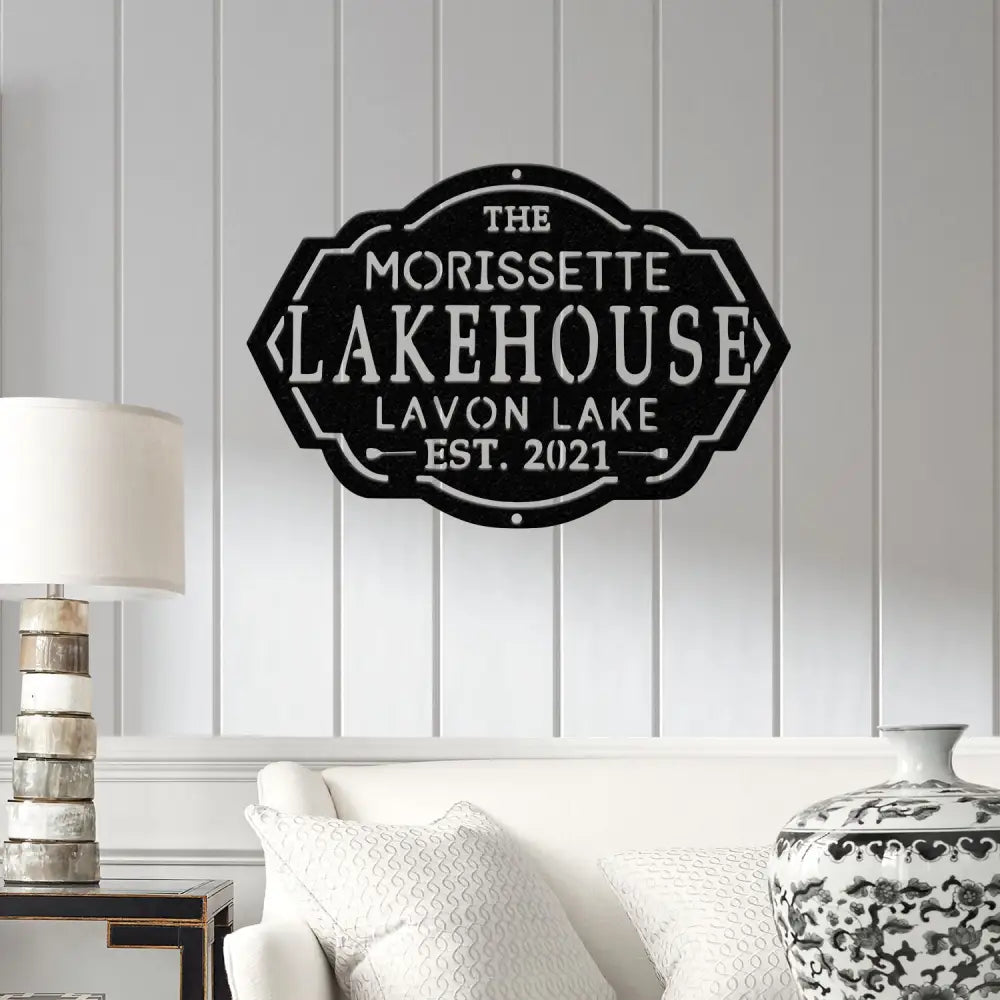 Personalized Lake House Sign Custom Lake House Metal Lake House Sign Lake Name Family Name Sign for Lake House