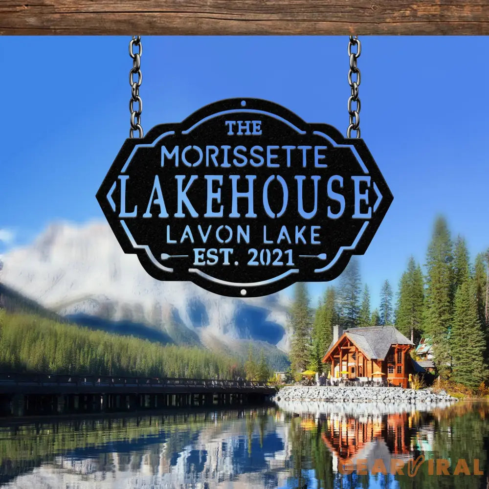 Personalized Lake House Sign Custom Lake House Metal Lake House Sign Lake Name Family Name Sign for Lake House