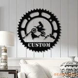 Personalized LED Motocross Metal Sign Custom Name Dirt Bike Wall Art Mountain Bike Rider Decor Off-Road Racing Metal