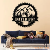 Personalized LED Motocross Metal Sign Custom Name Dirt Bike Wall Art Mountain Bike Rider Decor Off-Road Racing Metal