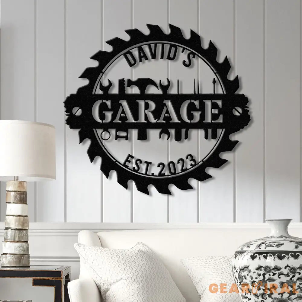 Personalized LED Workshop Sign Custom Metal Garage Sign Dad or Grandpa Gift Papa’s Workshop Wall Art Christmas Gift for