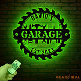 Personalized LED Workshop Sign Custom Metal Garage Sign Dad or Grandpa Gift Papa’s Workshop Wall Art Christmas Gift for