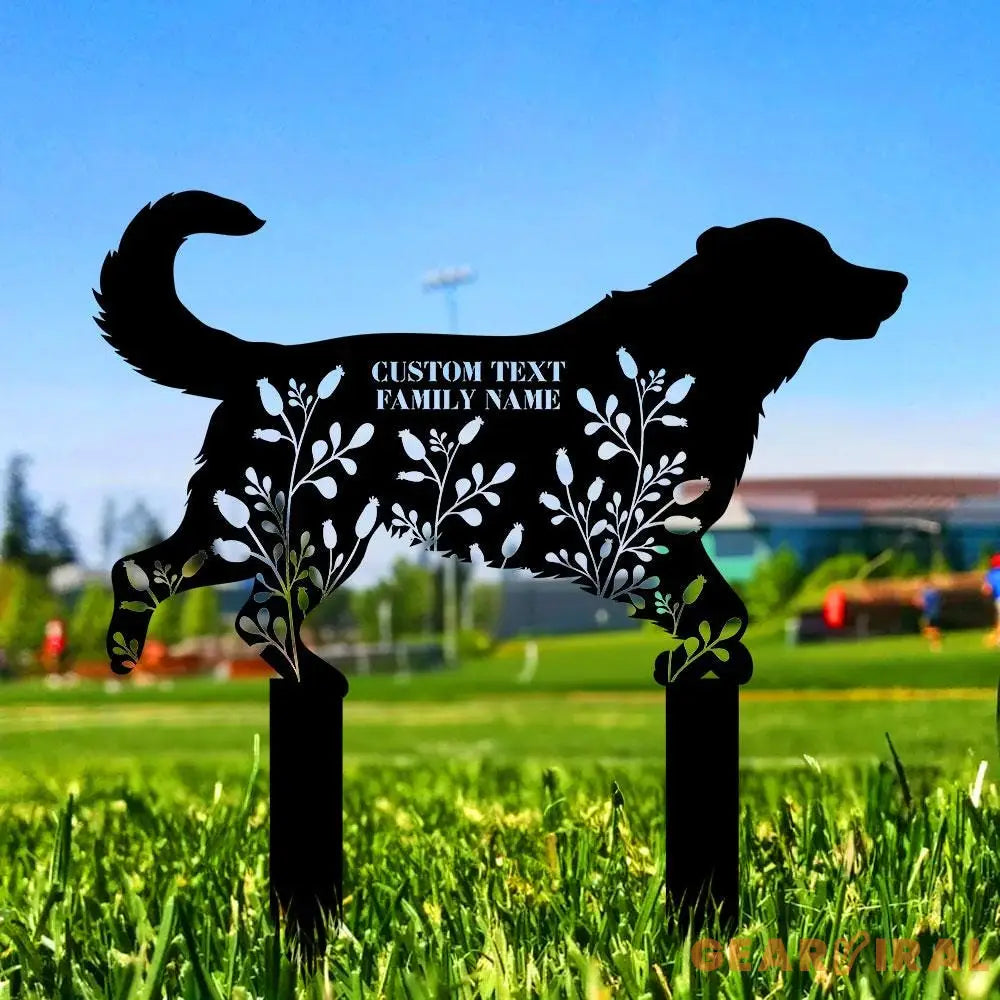 Personalized Loss Of Dog Sympathy Gift - Personalized Dog Shape Metal Stake - Custom Garden Decor- Garden Dog Metal