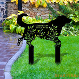Personalized Loss Of Dog Sympathy Gift - Personalized Dog Shape Metal Stake - Custom Garden Decor- Garden Dog Metal