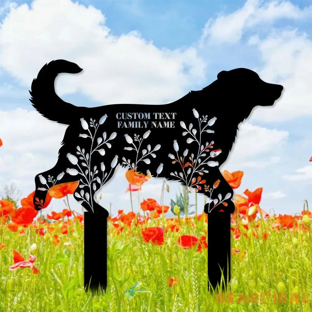 Personalized Loss Of Dog Sympathy Gift - Personalized Dog Shape Metal Stake - Custom Garden Decor- Garden Dog Metal