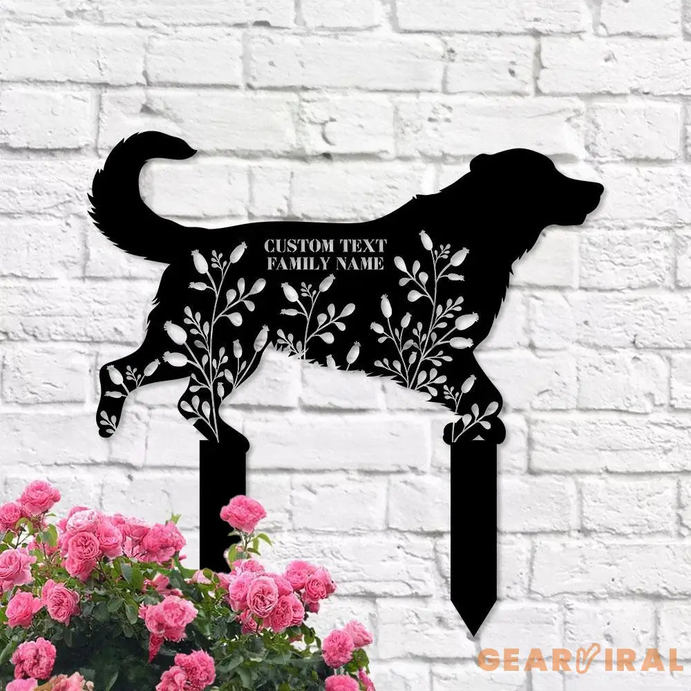 Personalized Loss Of Dog Sympathy Gift - Personalized Dog Shape Metal Stake - Custom Garden Decor- Garden Dog Metal