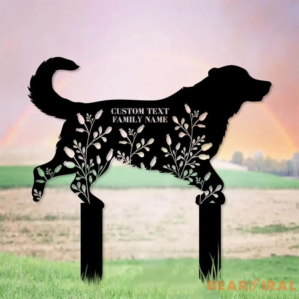 Personalized Loss Of Dog Sympathy Gift - Personalized Dog Shape Metal Stake - Custom Garden Decor- Garden Dog Metal