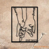 Personalized Lovers Metal Wall Decor Home Wall Art Metal Couple Wall Decoration Housewarming Gift - Gearviral