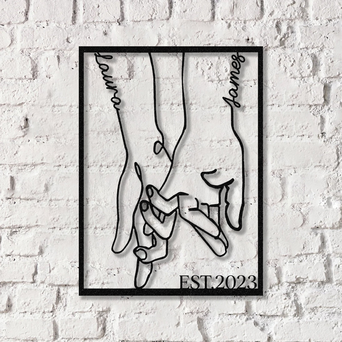 Personalized Lovers Metal Wall Decor, Home Wall Art, Metal Couple Wall Decoration, Housewarming Gift - Gearviral
