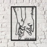 Personalized Lovers Metal Wall Decor, Home Wall Art, Metal Couple Wall Decoration, Housewarming Gift - Gearviral