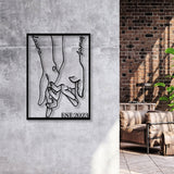Personalized Lovers Metal Wall Decor, Home Wall Art, Metal Couple Wall Decoration, Housewarming Gift - Gearviral