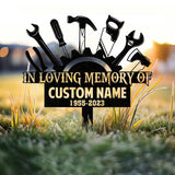 Personalized Mechanic Engineer Tools Memorial Stake, Personalized Garden Sign, Mechanic Memorial Sign, Grave Marker, Sympathy Sign