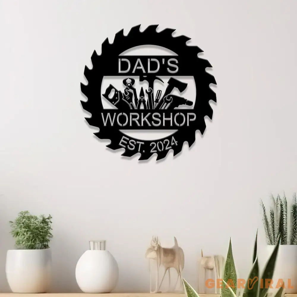 Personalized Mechanic Tools Metal Sign Dad Workshop Sign Custom Handyman Tools Sign Garage Sign Repair Tools Wall Art