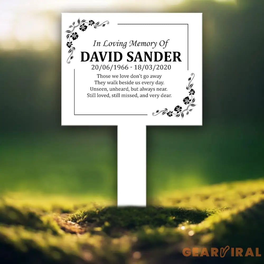Personalized Memorial Metal Plaque Stake Indoor Outdoor Grave Marker In Loving Memory Garden Sign Remembrance Sympathy