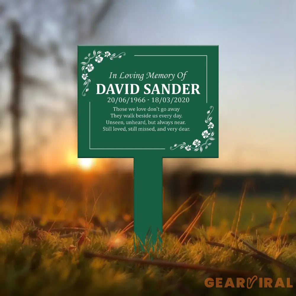 Personalized Memorial Metal Plaque Stake Indoor Outdoor Grave Marker In Loving Memory Garden Sign Remembrance Sympathy