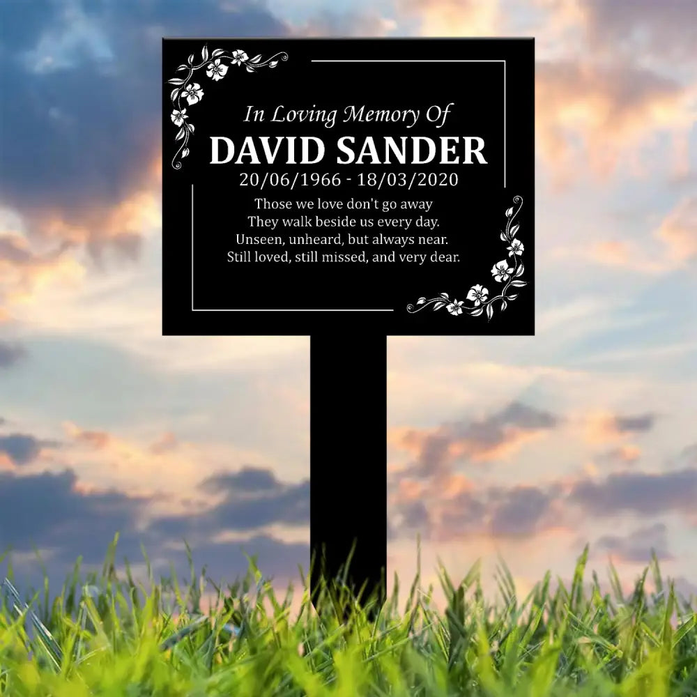 Personalized Memorial Metal Plaque Stake Indoor Outdoor Grave Marker In Loving Memory Garden Sign Remembrance Sympathy