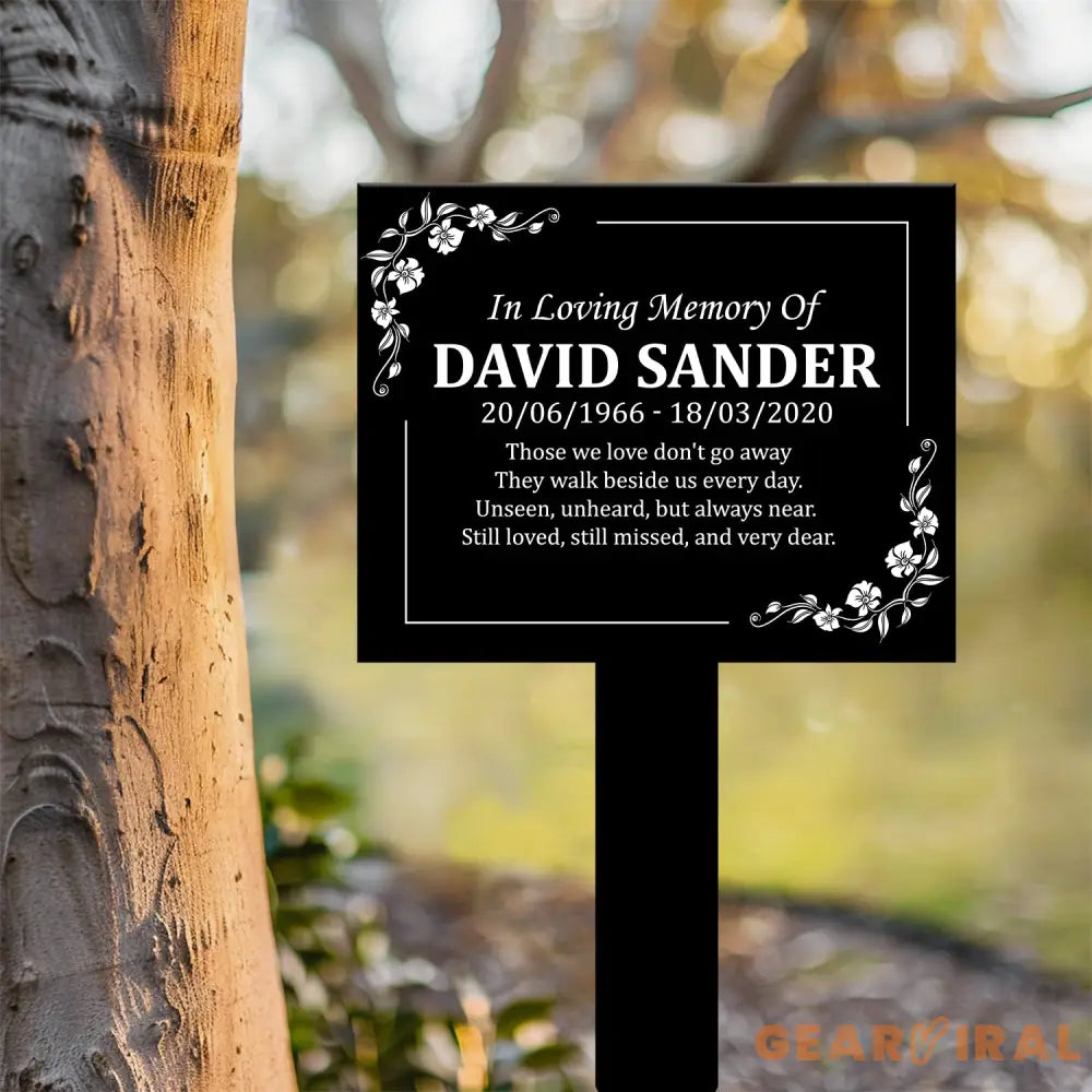 Personalized Memorial Metal Plaque Stake Indoor Outdoor Grave Marker In Loving Memory Garden Sign Remembrance Sympathy