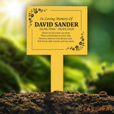 Personalized Memorial Metal Plaque Stake Indoor Outdoor Grave Marker In Loving Memory Garden Sign Remembrance Sympathy