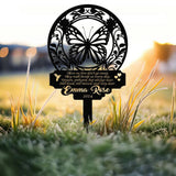 Personalized Memorial Stake Metal, Butterfly Memorial Stake, In Loving Memorial, Remembrance Stake, Sympathy Gift, Outdoor Grave Marker