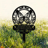Personalized Memorial Stake Metal, Butterfly Memorial Stake, In Loving Memorial, Remembrance Stake, Sympathy Gift, Outdoor Grave Marker