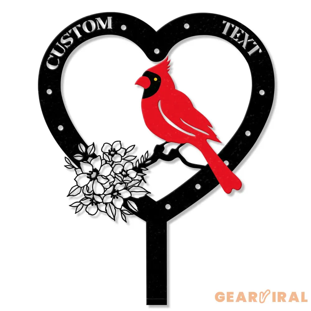 Personalized Memorial Stake Metal Cardinal Garden Stakes Cardinals Appear Grave Marker Remembrance Stake Garden Decor
