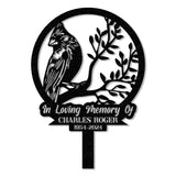 Personalized Memorial Stake Metal, Cardinal Garden Stakes, Cardinals Appear, Grave Marker, Remembrance Stake, Garden Decor - Gearviral