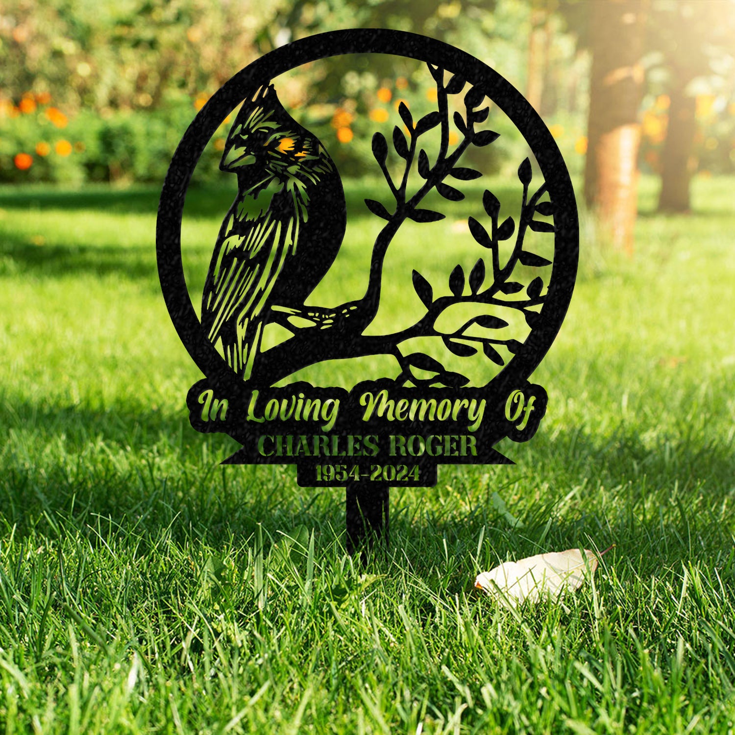 Personalized Memorial Stake Metal, Cardinal Garden Stakes, Cardinals Appear, Grave Marker, Remembrance Stake, Garden Decor - Gearviral
