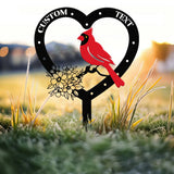 Personalized Memorial Stake Metal, Cardinal Garden Stakes, Cardinals Appear, Grave Marker, Remembrance Stake, Garden Decor, Outdoor Sign