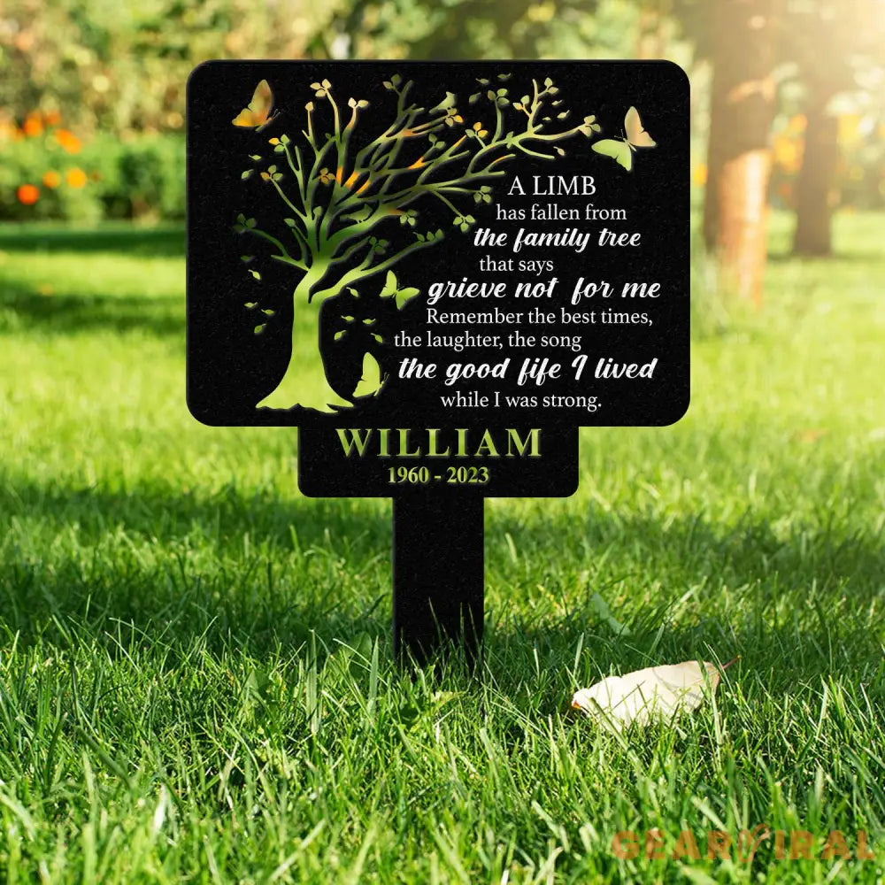 Personalized Memorial Stake Metal Tree Of Life Memorial Stake In Loving Memorial Remembrance Stake Sympathy Gift