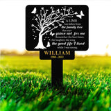 Personalized Memorial Stake Metal, Tree Of Life Memorial Stake, In Loving Memorial, Remembrance Stake, Sympathy Gift, Outdoor Grave Marker