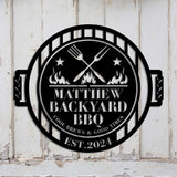 Personalized Metal Barbecue Wall Sign - Barbecue Sign for Outdoor - Barbeque Wall Art Decor - Large BBQ Sign | GearViral