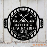 Personalized Metal Barbecue Wall Sign - Barbecue Sign for Outdoor - Barbeque Wall Art Decor - Large BBQ Sign | GearViral