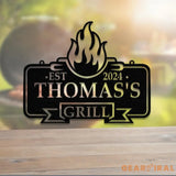 Personalized Metal Barbecue Wall Sign with Led Light Custom Grill Sign Barbecue Sign for Outdoor Large BBQ Sign
