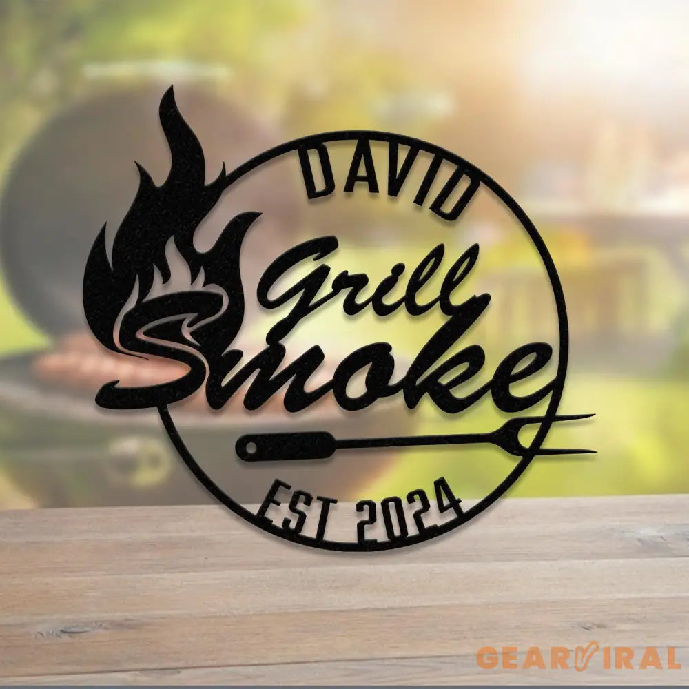 Personalized Metal Barbecue Wall Sign with Led Light Custom Grill Sign Barbecue Sign for Outdoor Large BBQ Sign