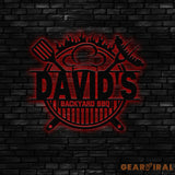 Personalized Metal Barbecue Wall Sign with Led Light Custom Grill Sign Barbecue Sign for Outdoor Large BBQ Sign