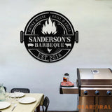 Personalized Metal Barbecue Wall Sign with Led Light Custom Grill Sign Barbecue Sign for Outdoor Large BBQ Sign
