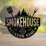 Personalized Metal Barbecue Wall Sign with Led Light Custom Grill Sign Barbecue Sign for Outdoor Large BBQ Sign