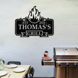 Personalized Metal Barbecue Wall Sign with Led Light Custom Grill Sign Barbecue Sign for Outdoor Large BBQ Sign