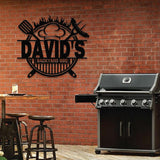 Personalized Metal Barbecue Wall Sign with Led Light, Custom Grill Sign, Barbecue Sign for Outdoor, Large BBQ Sign, Barbecue Wall Art Decor