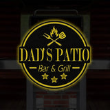 Personalized Metal BBQ Sign Led Light Metal Barbecue Sign Metal Bar and Grill Sign Custom Bar and Grill Sign Custom