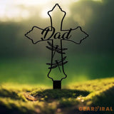 Personalized Metal Cross Memorial Stake Dragonfly Memorial Stake Memory Cross Sign Gift Remembrance Stake Sympathy Gift