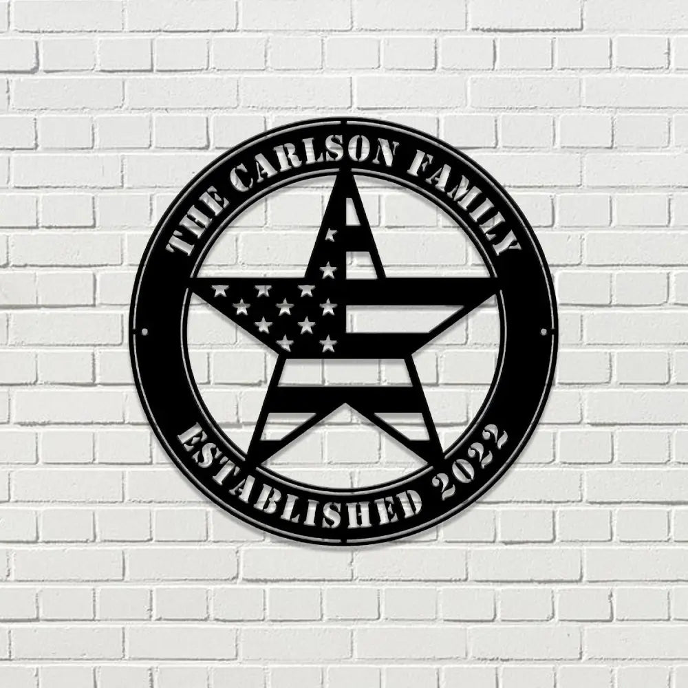 Personalized Metal Flags Metal Patriotic Name Sign USA Sign metal name sign family branch Patriotic Flags Sign